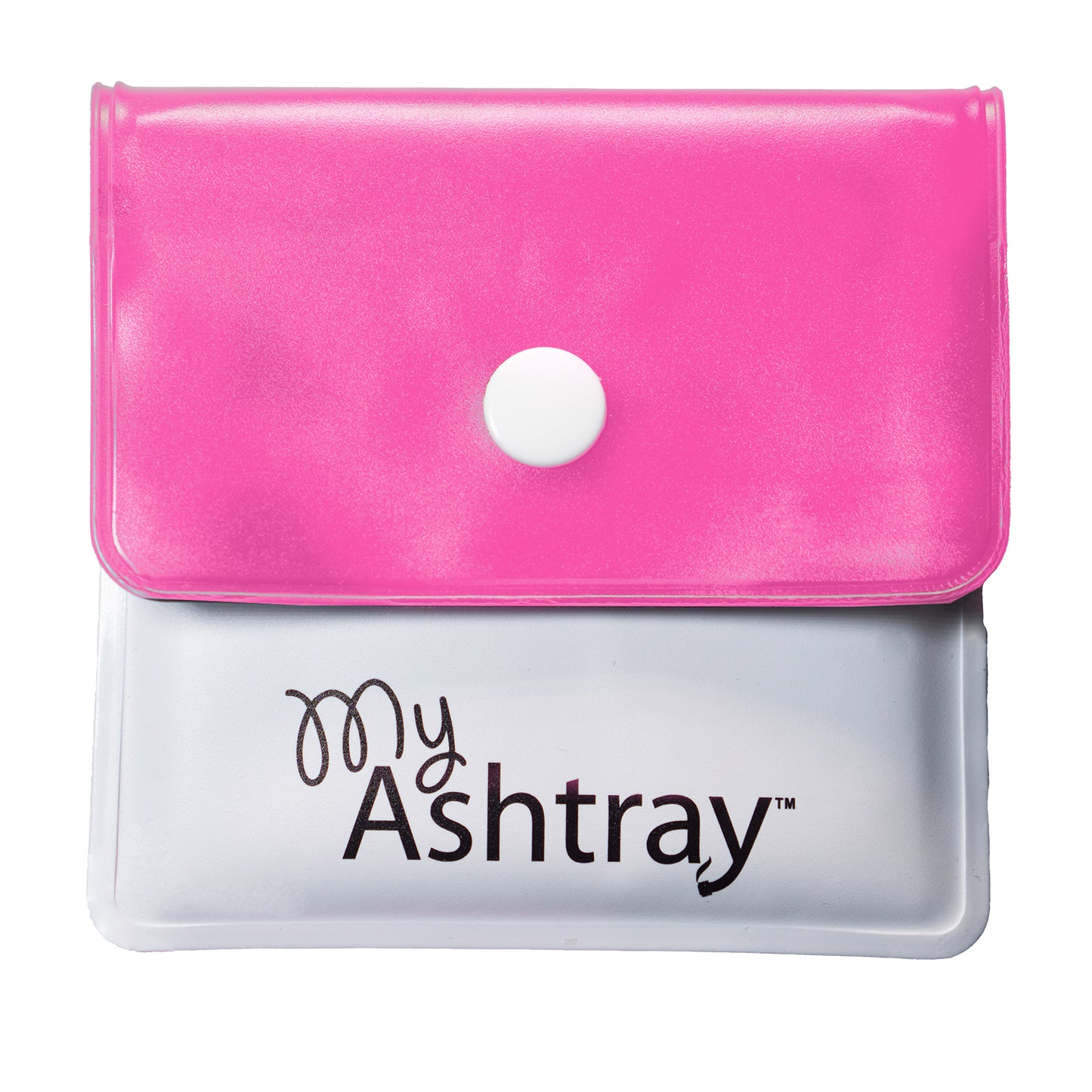 Portable Pocket Ashtray - Smell Proof PVC Small Plastic Wallets with Sturdy Plastic Button, Fireproof Lining, Aluminium Foil, Thermal Foam - Plastic Pouch